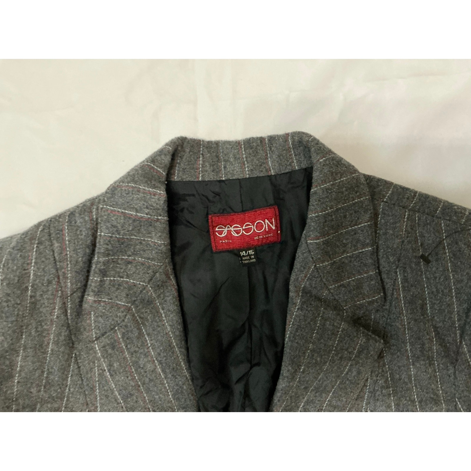 Vintage Sassoon Pinstriped Wool Blazer Vintage Sassoon Pinstriped Wool Blazer